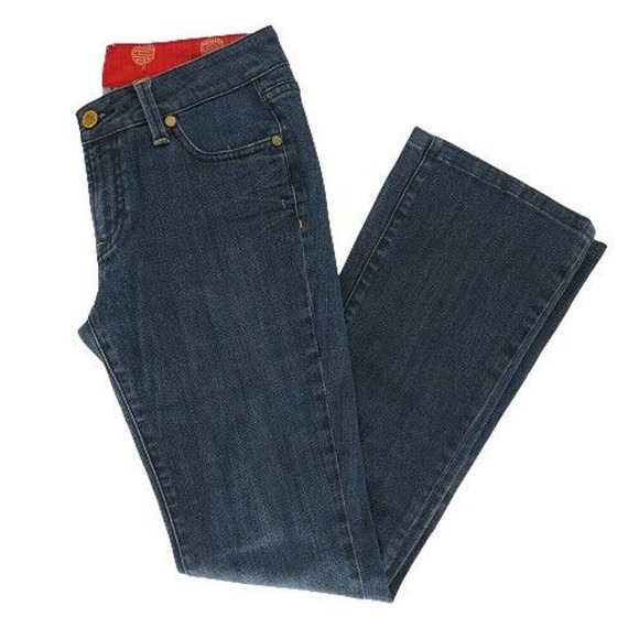 Fortune Denim Denim - Fortune Denim Jeans 26 Dark Blue w/ Gold Embroidered Pockets Bootcut